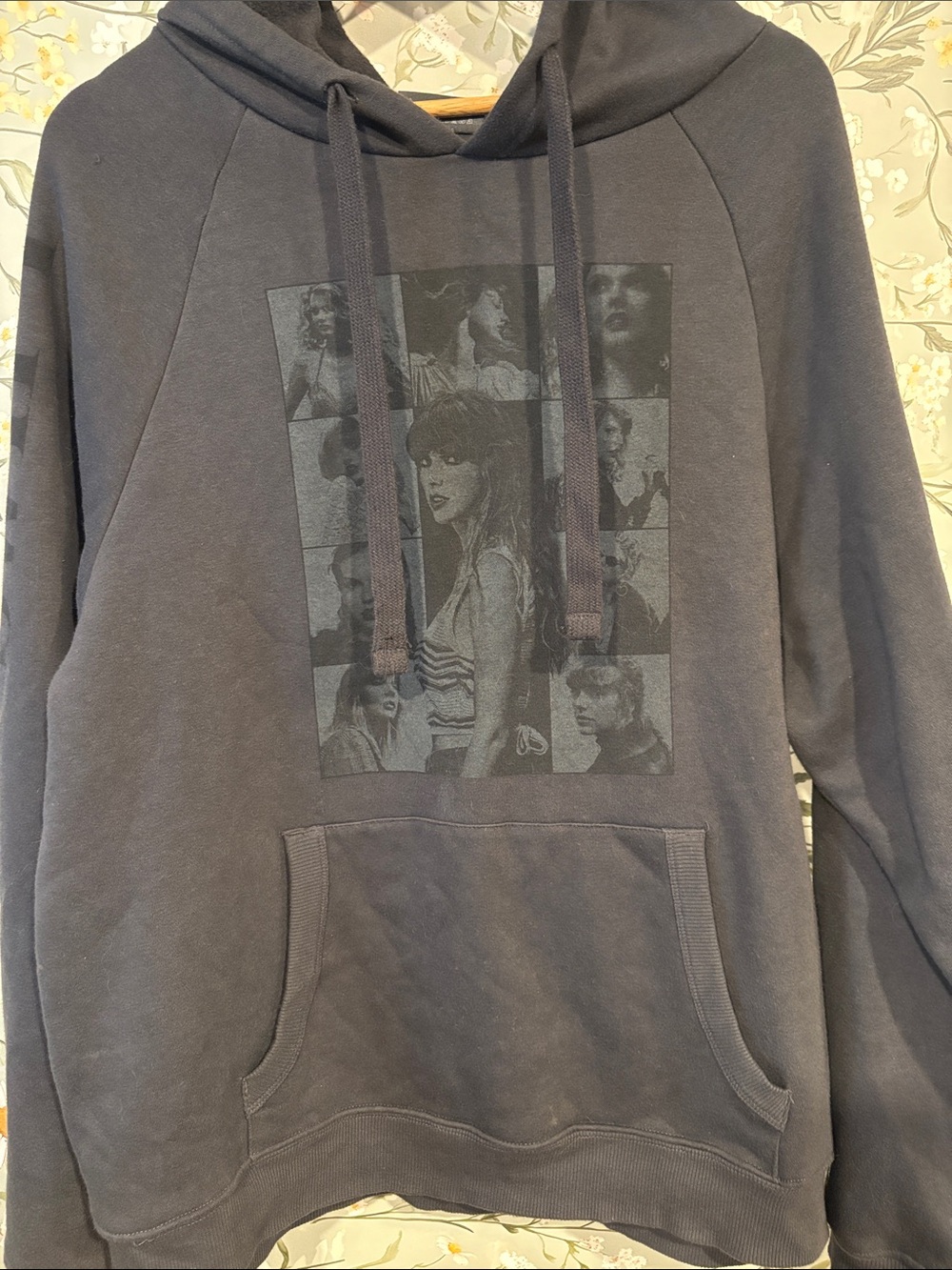 Taylor Swift Charcoal Gray Graphic Pullover Hoodie